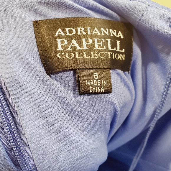 ADRIANA PAPELL blue party formal one shoulder dress Size 8 - Picture 2 of 11